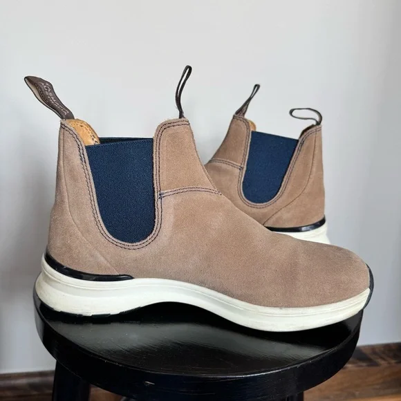 Blundstone 2146 Elastic Sided Sand & Navy Active Boots Size M8 - Picture 8 of 10